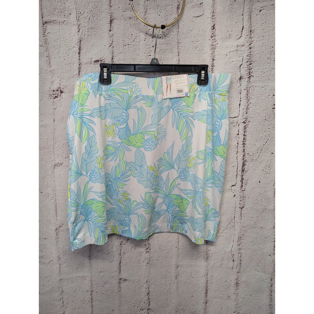 New Stella Parker Skort Womens XL Golf Collection Floral Stretchy UPF‎ 30+
